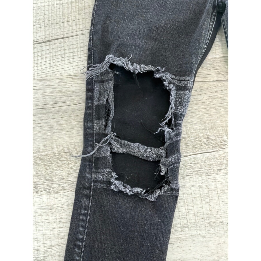 Hollister High Rise Super Skinny Distressed Black Jeans 3S W26 L26 Soft Stretch - Picture 4 of 7